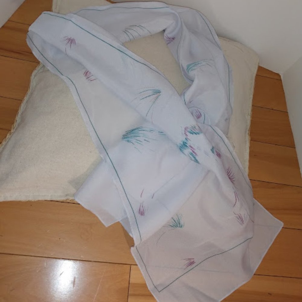Jim Renoir: Light Gray color splash scarf. Made in Italy.